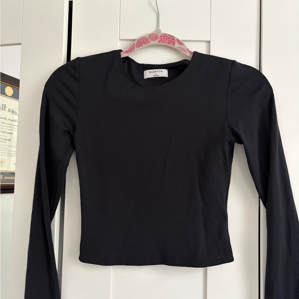 Aritzia Babaton Black Long Sleeve Tee